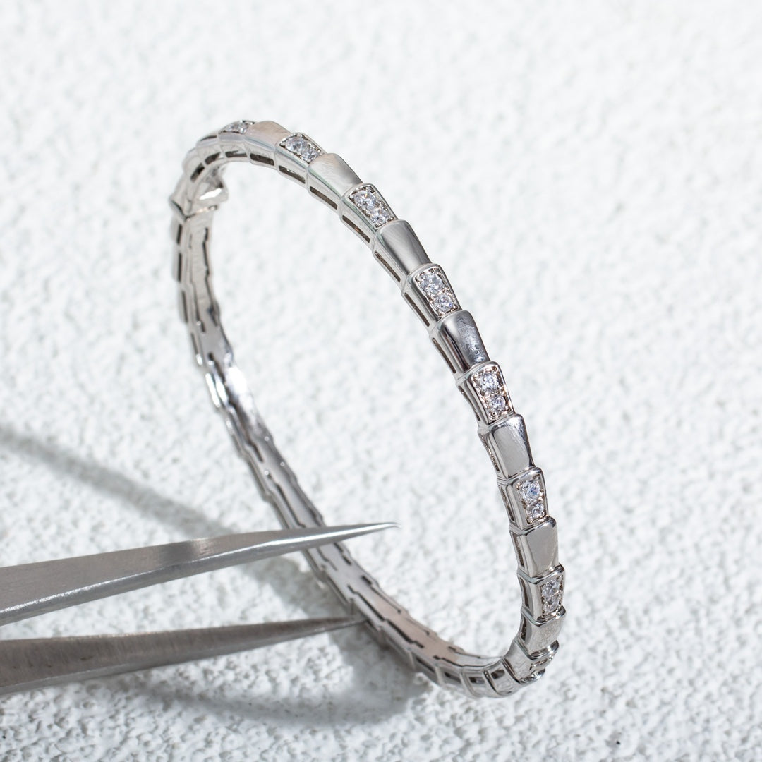 [Charm Aries Jewelry]SERPENTI BRACELET SILVER DIAMOND