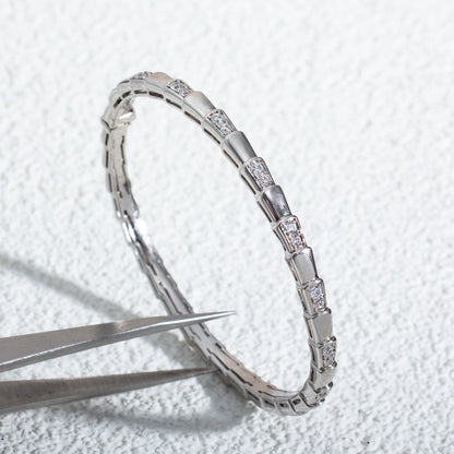 [Charm Aries Jewelry]SERPENTI BRACELET SILVER DIAMOND