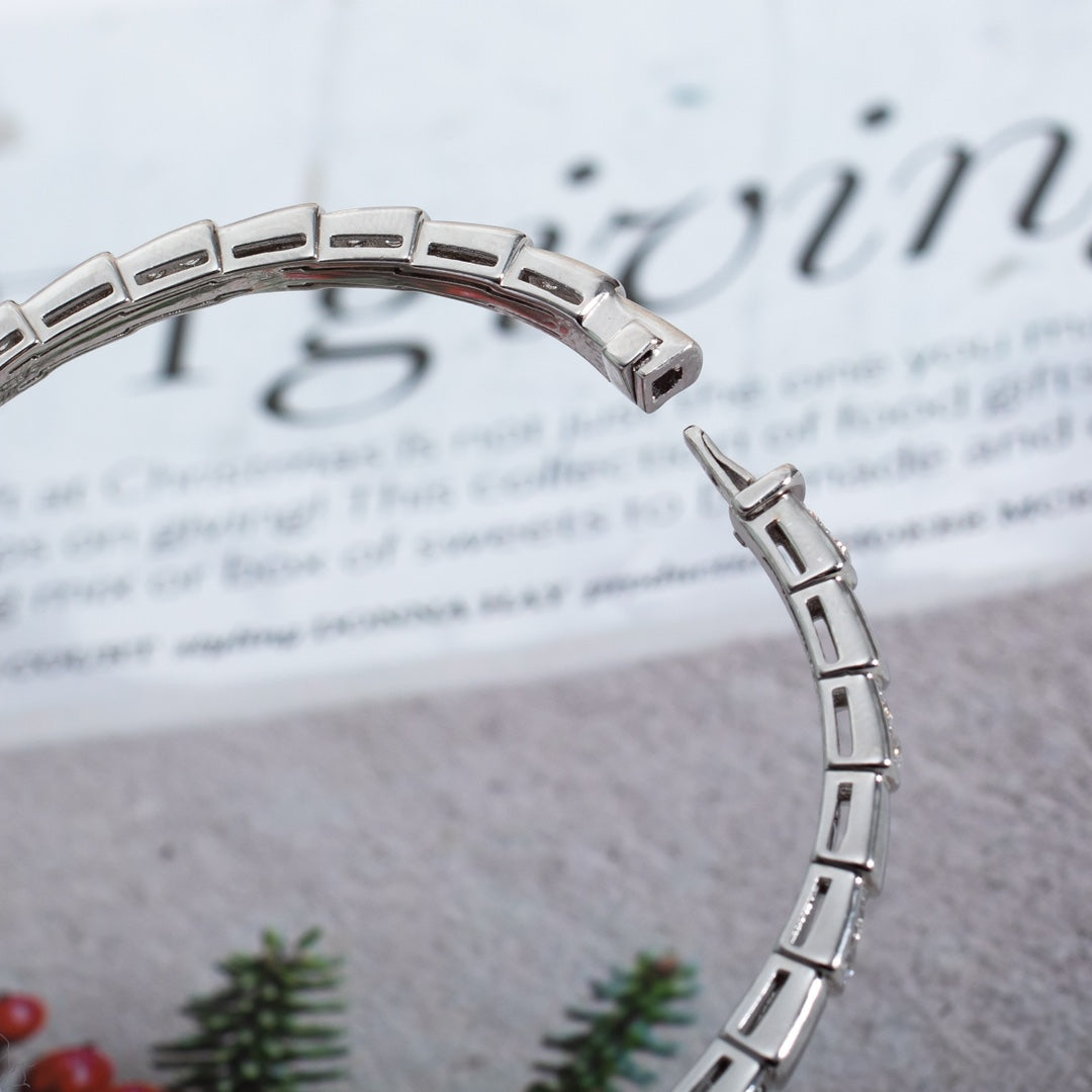 [Charm Aries Jewelry]SERPENTI BRACELET SILVER DIAMOND