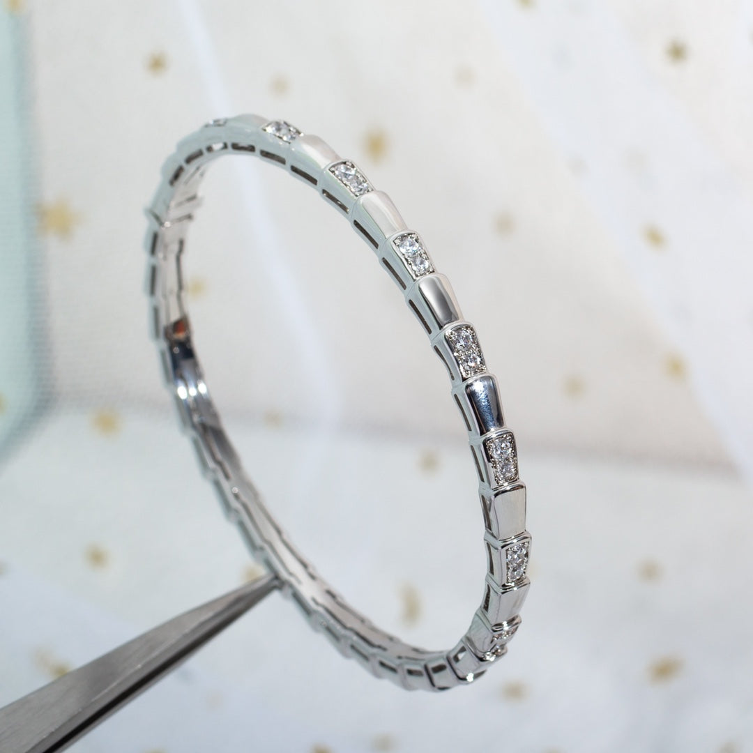 [Charm Aries Jewelry]SERPENTI BRACELET SILVER DIAMOND