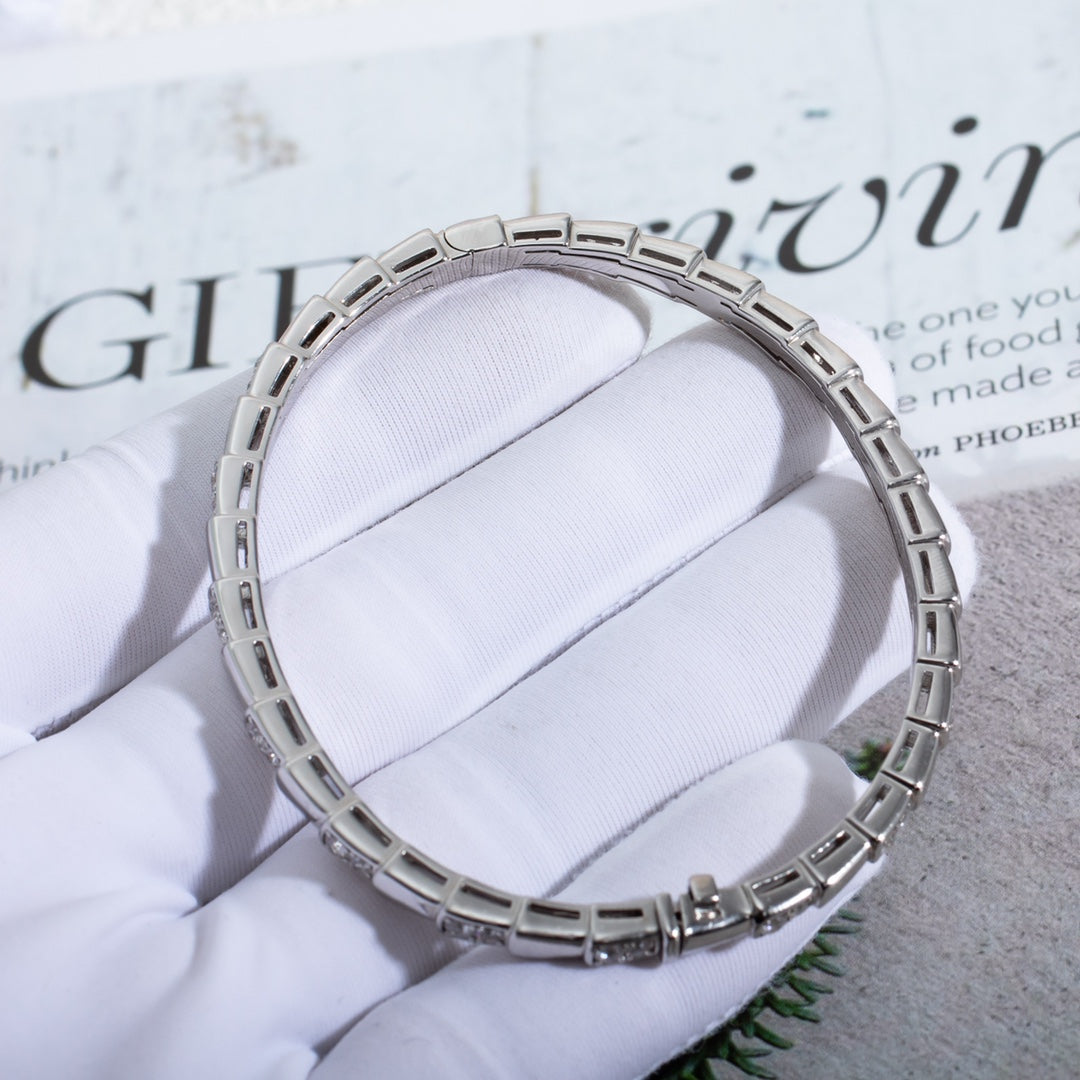 [Charm Aries Jewelry]SERPENTI BRACELET SILVER DIAMOND