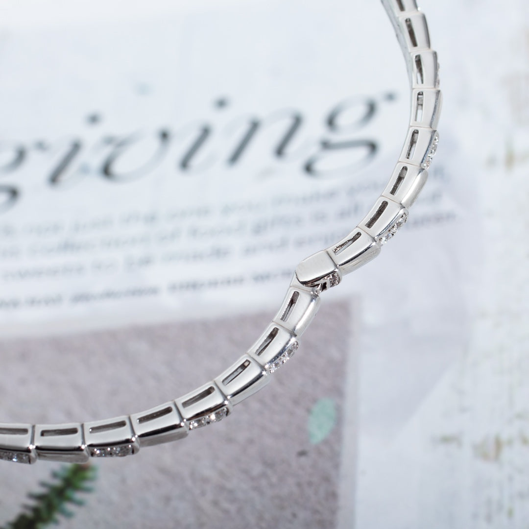 [Charm Aries Jewelry]SERPENTI BRACELET SILVER DIAMOND