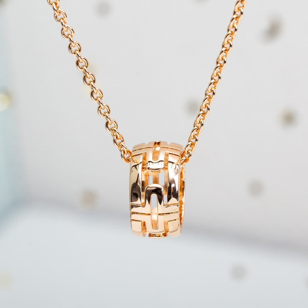 [Charm Aries Jewelry]PARENTESI NECKLACE PINK GOLD