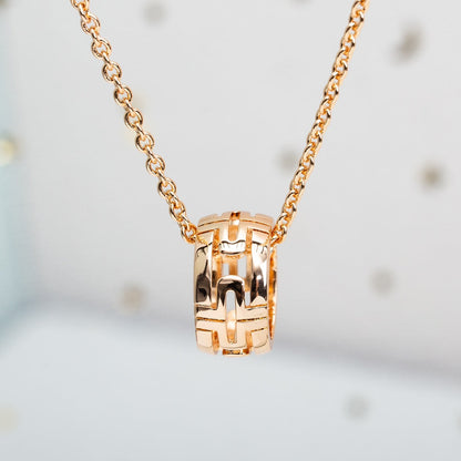 [Charm Aries Jewelry]PARENTESI NECKLACE PINK GOLD