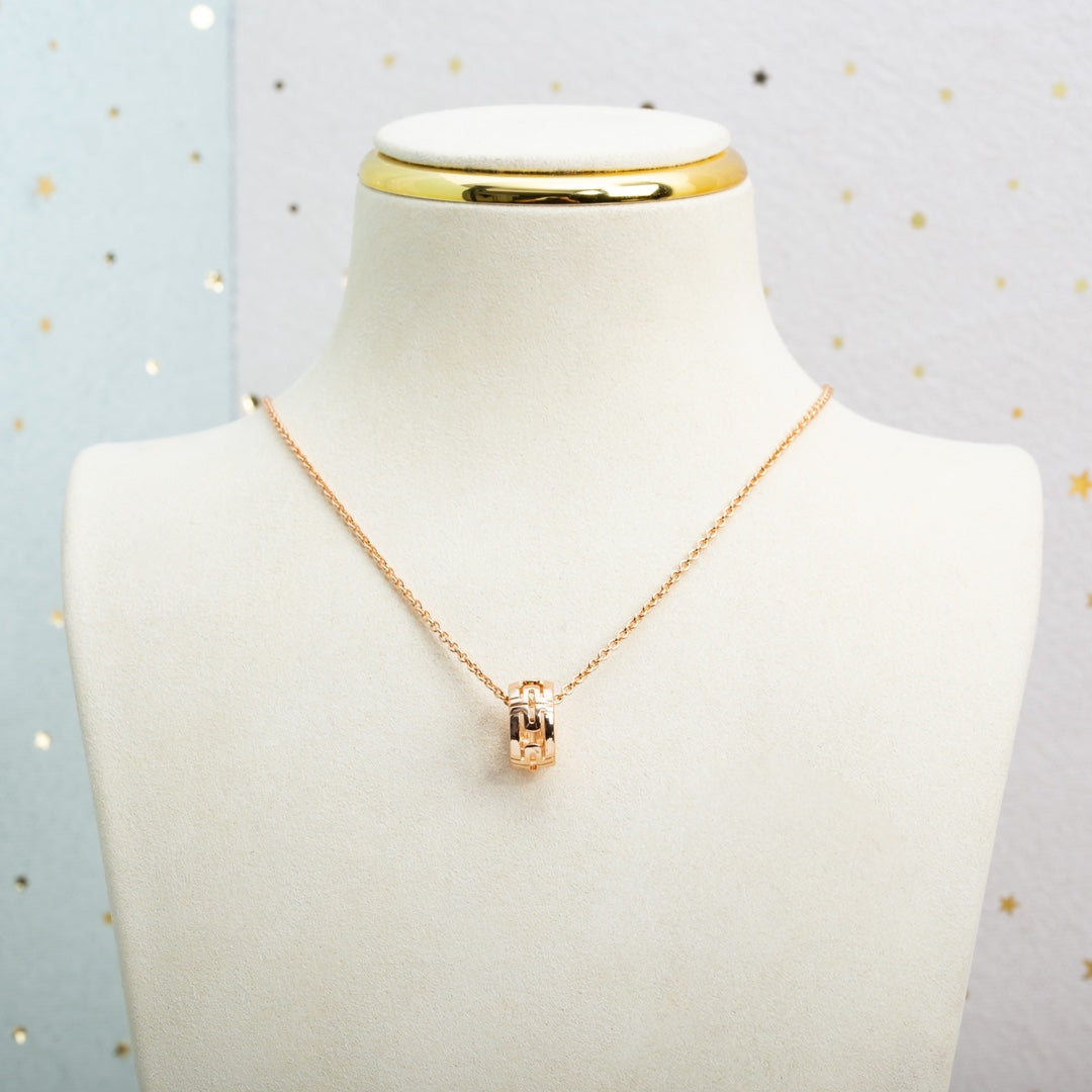 [Charm Aries Jewelry]PARENTESI NECKLACE PINK GOLD