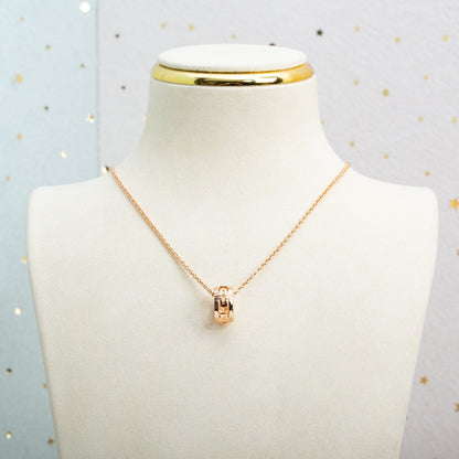 [Charm Aries Jewelry]PARENTESI NECKLACE PINK GOLD