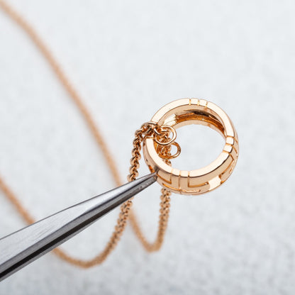 [Charm Aries Jewelry]PARENTESI NECKLACE PINK GOLD
