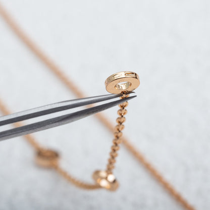 [Charm Aries Jewelry]PARENTESI NECKLACE PINK GOLD