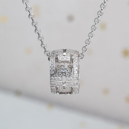 [Charm Aries Jewelry]PARENTESI NECKLACE SILVER DIAMOND