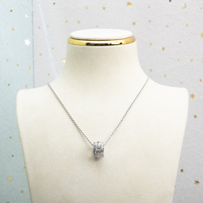 [Charm Aries Jewelry]PARENTESI NECKLACE SILVER DIAMOND