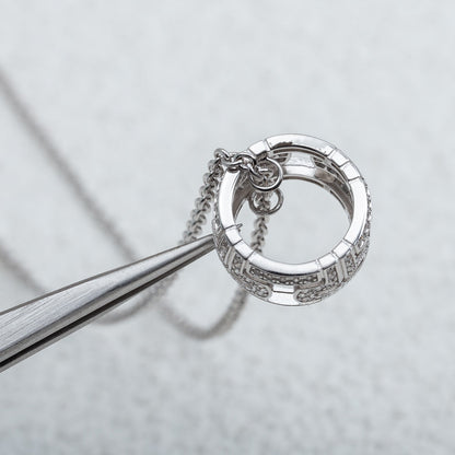 [Charm Aries Jewelry]PARENTESI NECKLACE SILVER DIAMOND