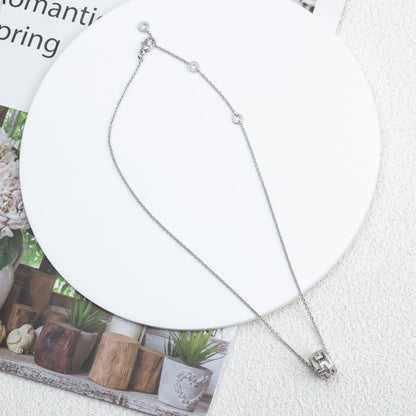 [Charm Aries Jewelry]PARENTESI NECKLACE SILVER DIAMOND