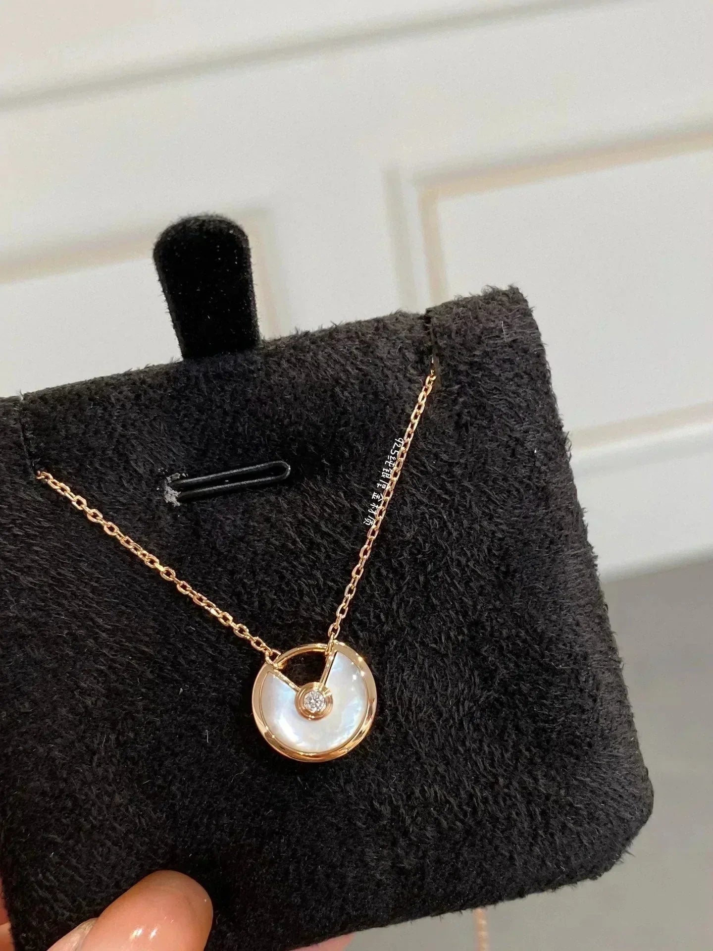 [Charm Aries Jewelry]AMULETTE ROSE GOLD MOP NECKLACE