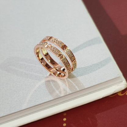 [Charm Aries Jewelry]LOVE RING 2.65MM DIAMOND