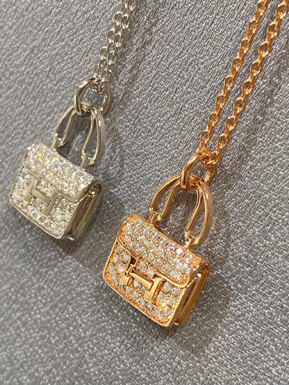 [Charm Aries Jewelry]CONSTANCE PEDANT DIAMOND NECKLACE