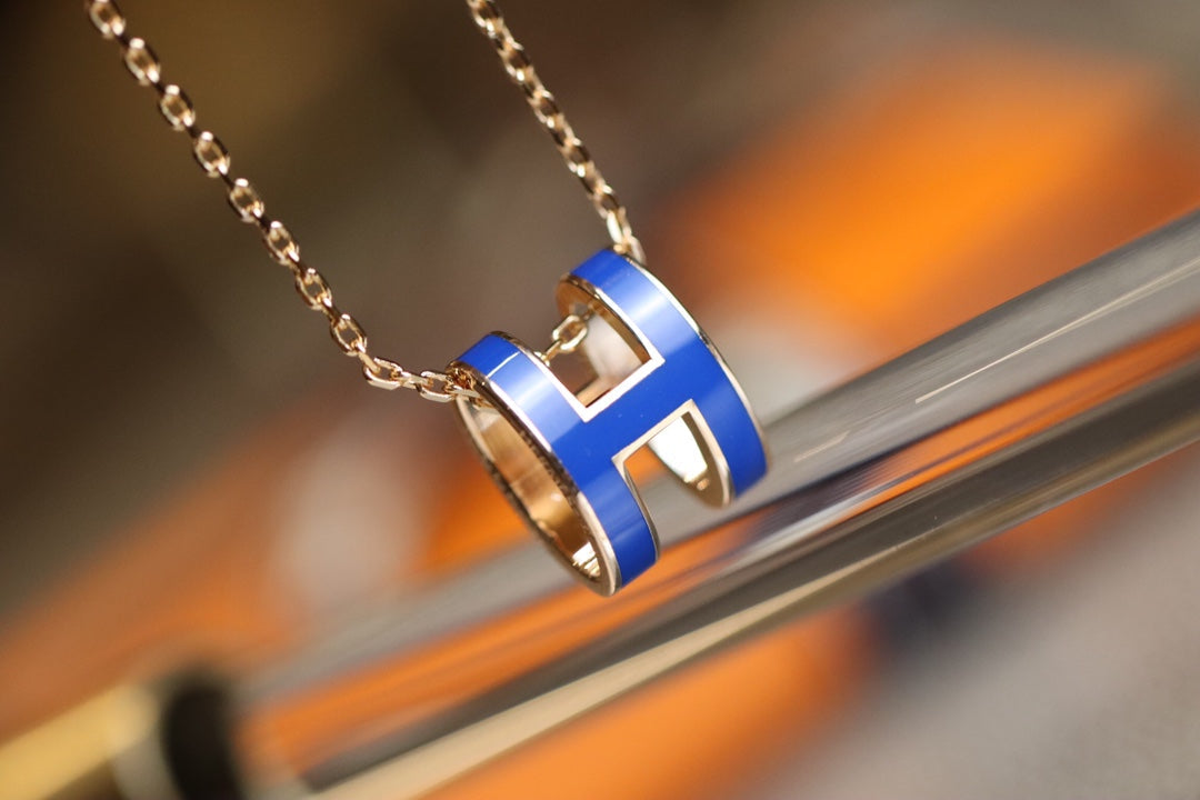 [Charm Aries Jewelry]POP H PEDANT PINK GOLD