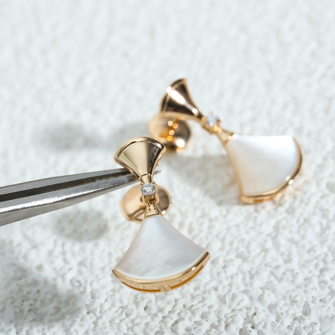 [Charm Aries Jewelry]DREAM MOP PINK GOLD EARRINGS
