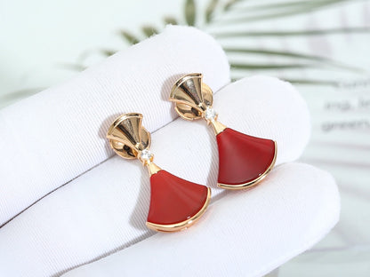 [Charm Aries Jewelry]DREAM Carnelian PINK GOLD EARRINGS