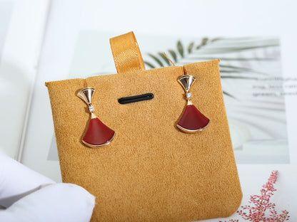 [Charm Aries Jewelry]DREAM Carnelian PINK GOLD EARRINGS