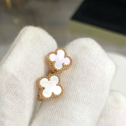 [Charm Aries Jewelry]CLOVER MINI GOLD EARRINGS