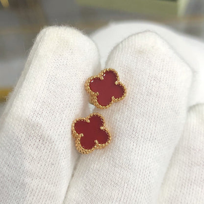[Charm Aries Jewelry]CLOVER MINI GOLD EARRINGS