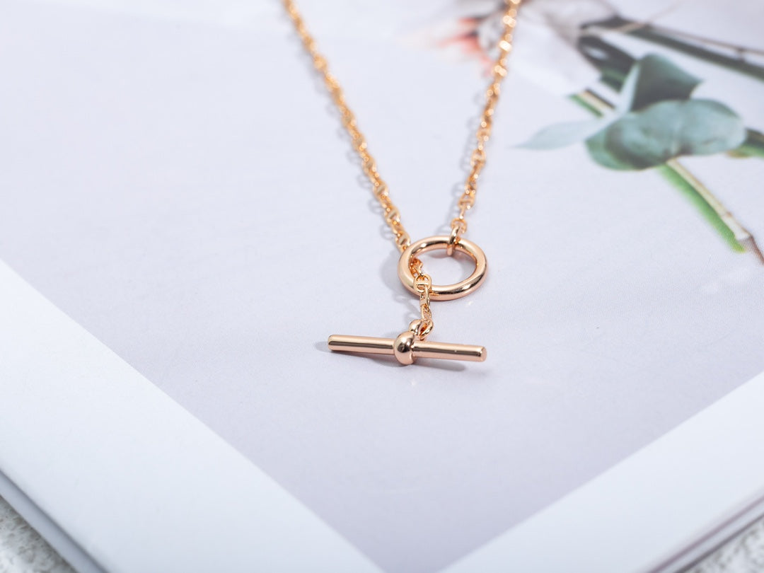 [Charm Aries Jewelry]ECHAPPEE NECKLACE PINK GOLD