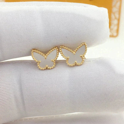 [Charm Aries Jewelry]SWEET BUTTERFLY MOP EARSTUDS