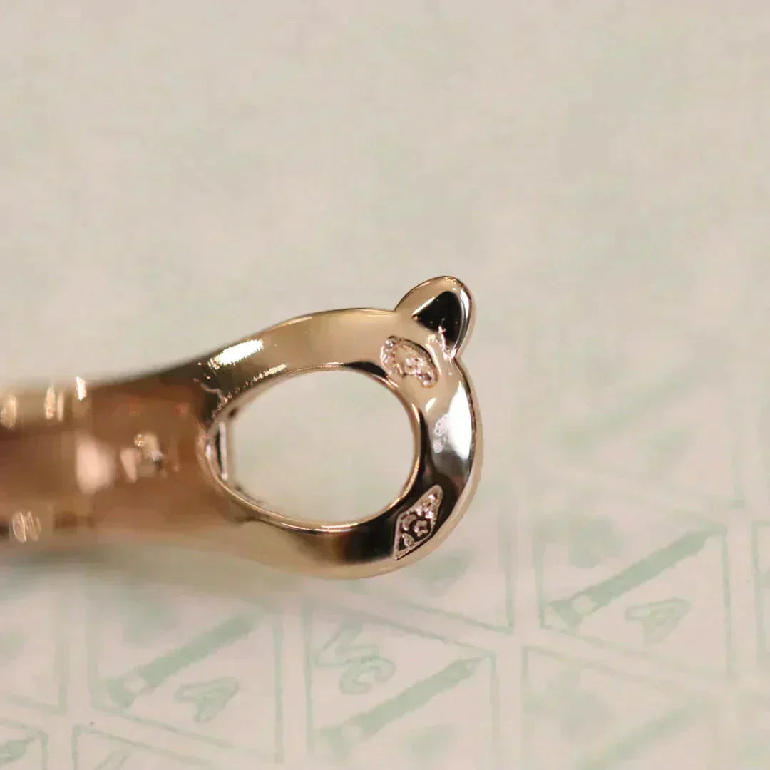 [Charm Aries Jewelry]CLOVER MEDIUM 1 MOTIFS FUll DIAMOND EARRINGS
