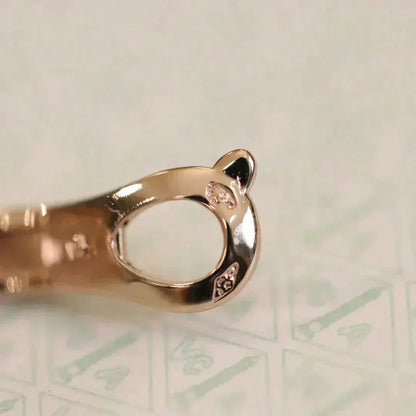 [Charm Aries Jewelry]CLOVER MEDIUM 1 MOTIFS FUll DIAMOND EARRINGS