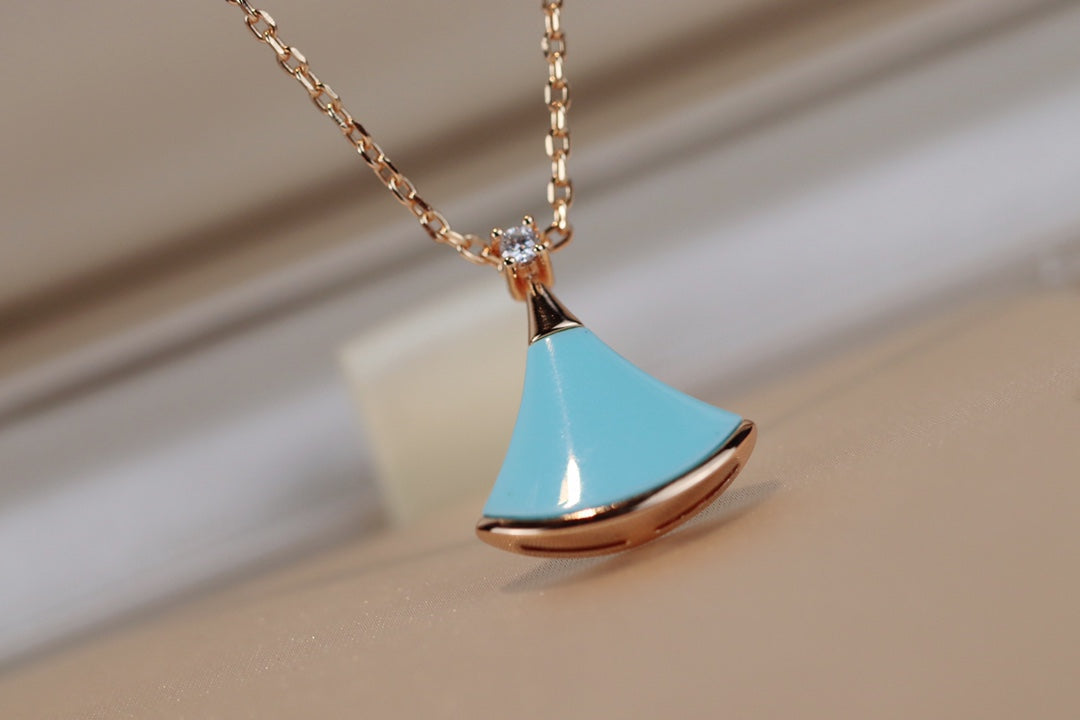 [Charm Aries Jewelry]DREAM NECKLACE TURQUOISE PINK GOLD