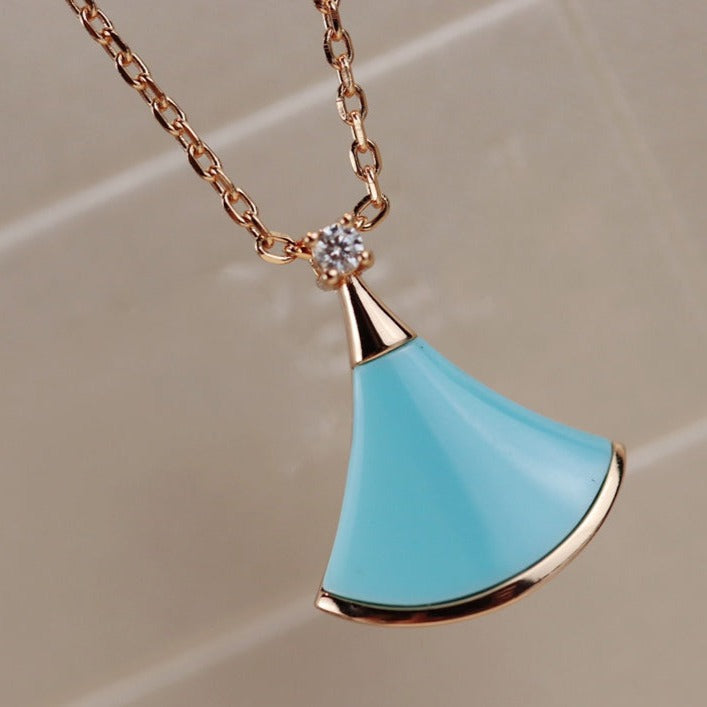[Charm Aries Jewelry]DREAM NECKLACE TURQUOISE PINK GOLD