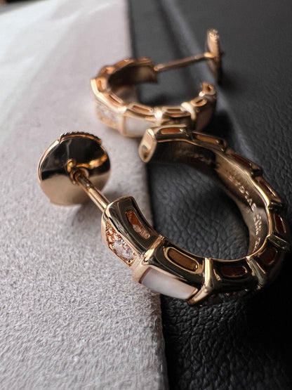 [Charm Aries Jewelry]SERPENTI MOP PINK GOLD EARRINGS