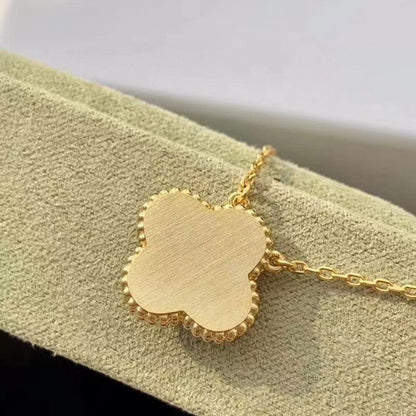 [Charm Aries Jewelry]CLOVER 15MM DIAMOND TURQUOISE NECKLACE