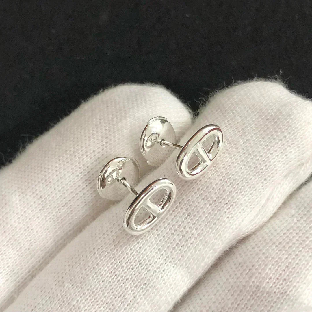 [Charm Aries Jewelry]CHAINE SMALL EARRINGS GOLD AND SILVER