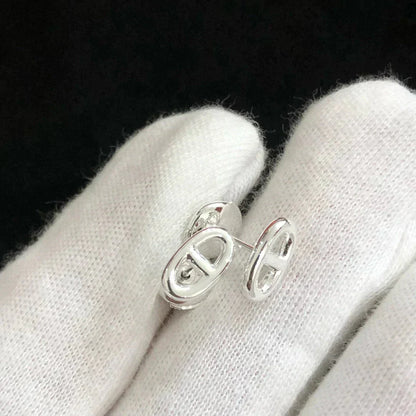 [Charm Aries Jewelry]CHAINE SMALL EARRINGS GOLD AND SILVER