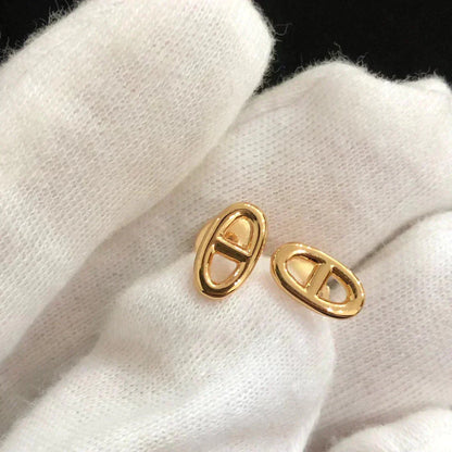 [Charm Aries Jewelry]CHAINE SMALL EARRINGS GOLD AND SILVER