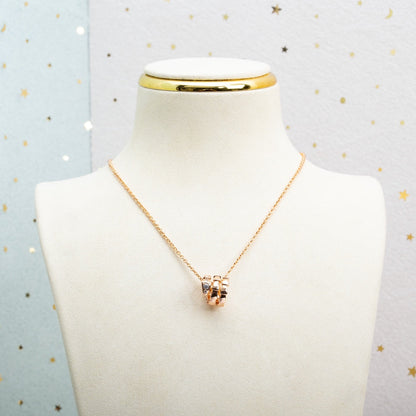 [Charm Aries Jewelry]SERPENTI PINK GOLD NECKLACE DIAMOND