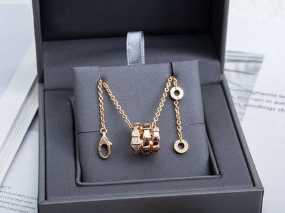 [Charm Aries Jewelry]SERPENTI PINK GOLD NECKLACE DIAMOND