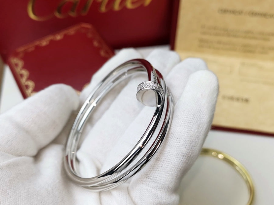 [Charm Aries Jewelry]JUSTE BRACELET 3.5MM DOUBLE ROW DIAMOND