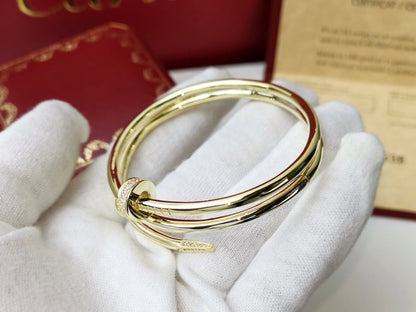 [Charm Aries Jewelry]JUSTE BRACELET 3.5MM DOUBLE ROW DIAMOND