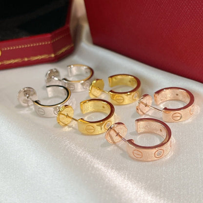 [Charm Aries Jewelry]LOVE EARRINGS 5.7MM 2 DIAMONDS