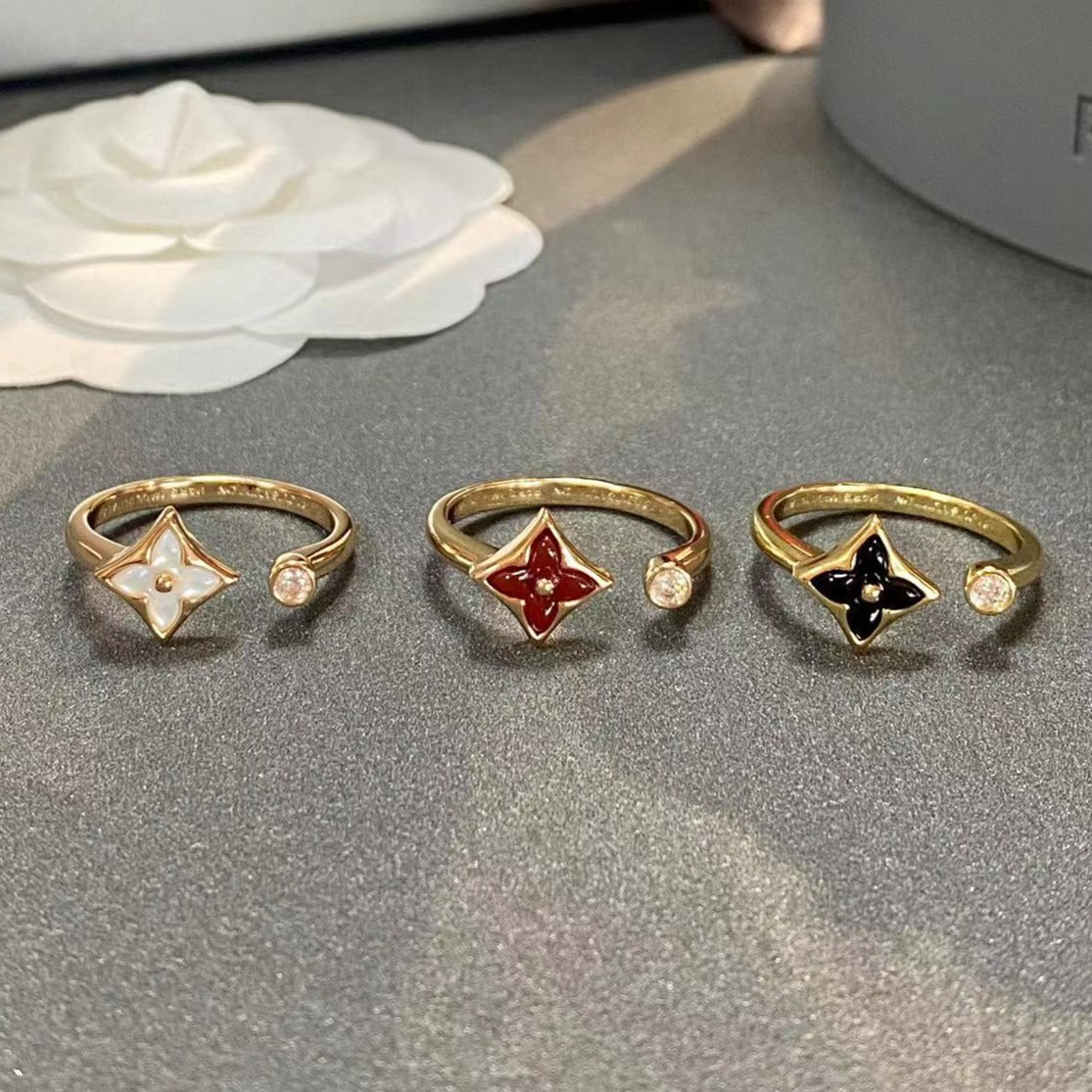 [Charm Aries Jewelry]STAR 1 DIAMOND OPEN RING