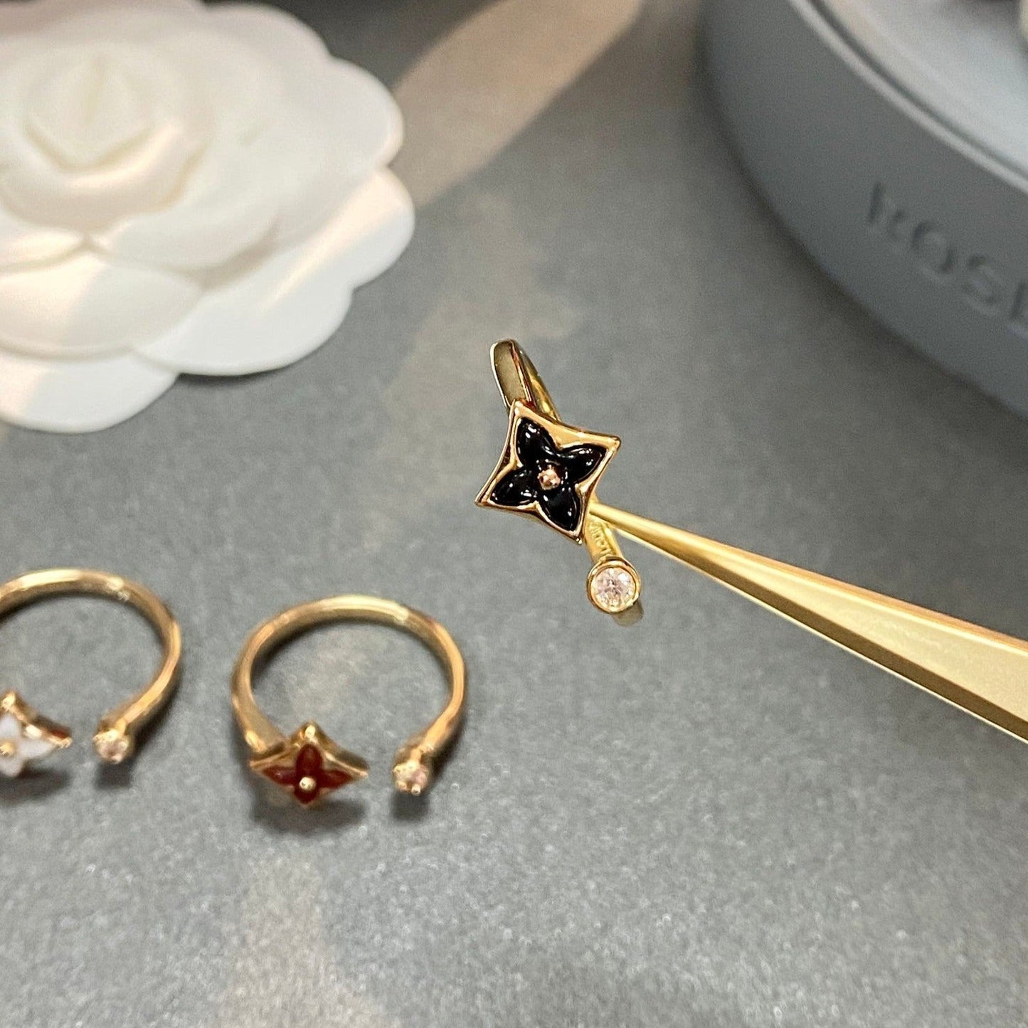 [Charm Aries Jewelry]STAR 1 DIAMOND OPEN RING