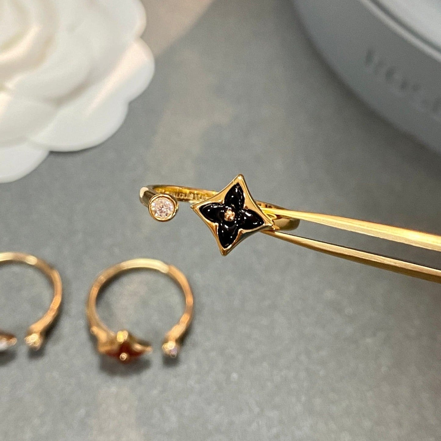 [Charm Aries Jewelry]STAR 1 DIAMOND OPEN RING