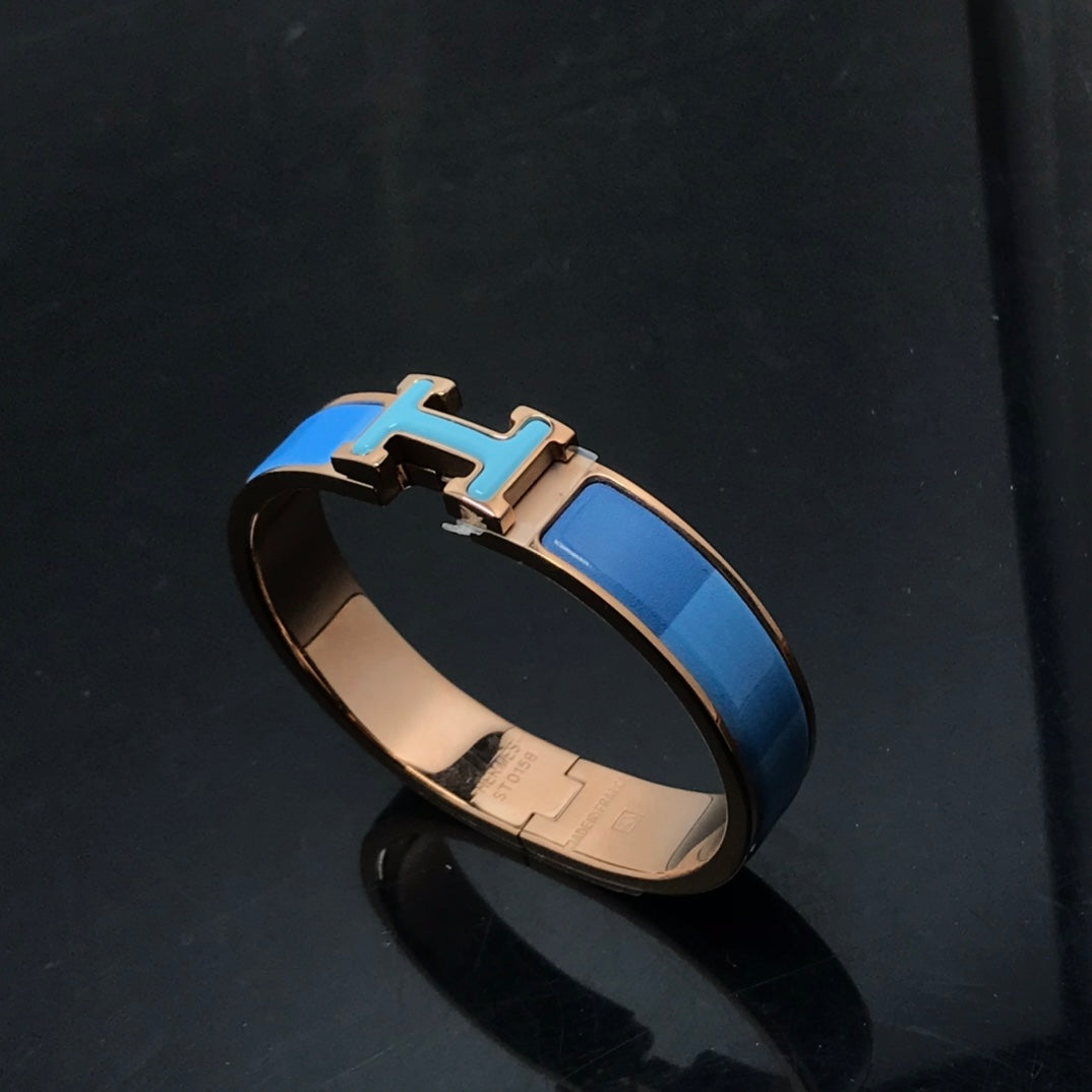 [Charm Aries Jewelry]H BRACELET BLUE RAINBOW CERAMIC