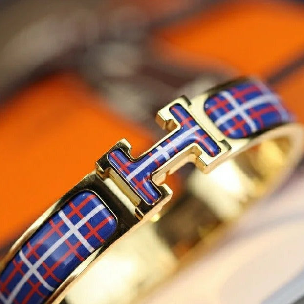 [Charm Aries Jewelry]H TARTAN BRACELET 12MM