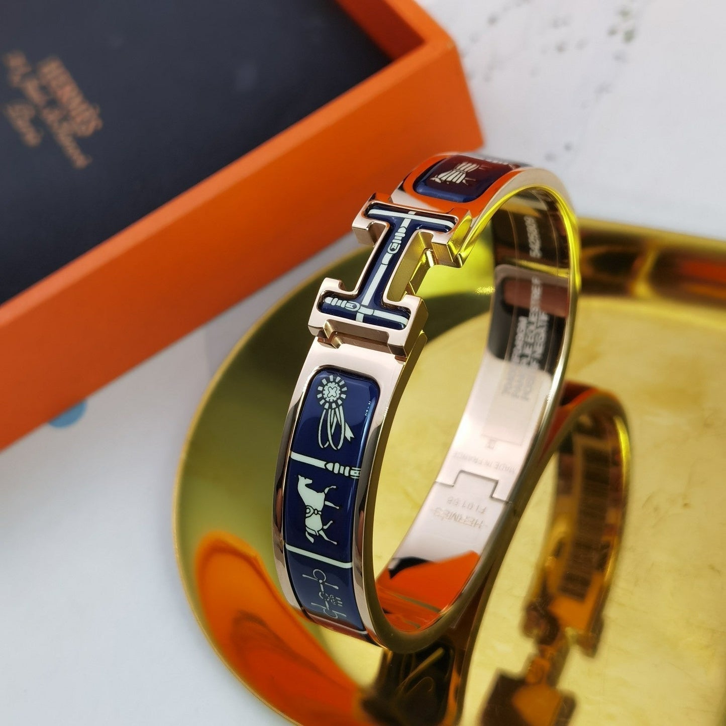 [Charm Aries Jewelry]H COUVERTURES DARK BLUE BRACELET