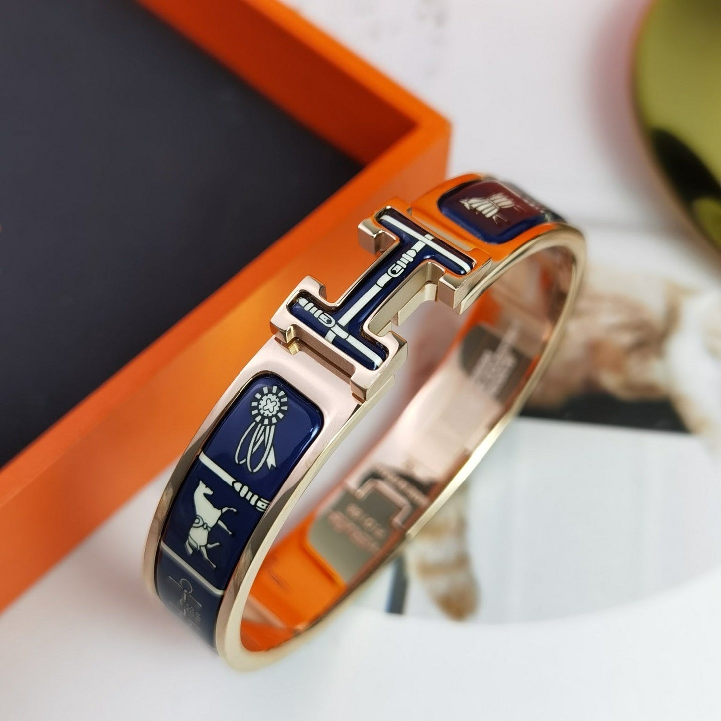 [Charm Aries Jewelry]H COUVERTURES DARK BLUE BRACELET