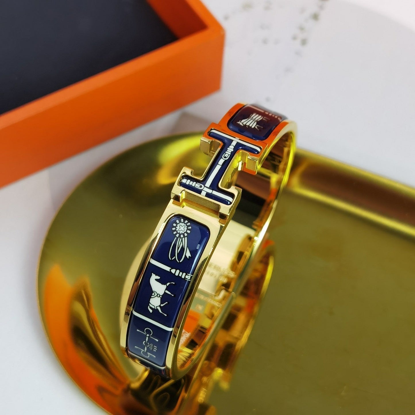 [Charm Aries Jewelry]H COUVERTURES DARK BLUE BRACELET
