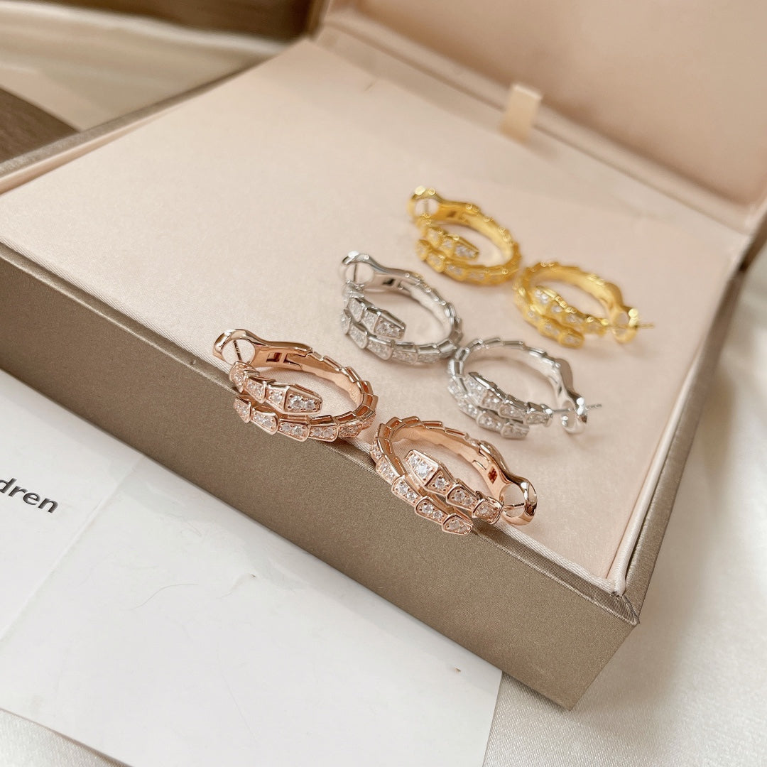 [Charm Aries Jewelry]SERPENTI EARRINGS DIAMOND